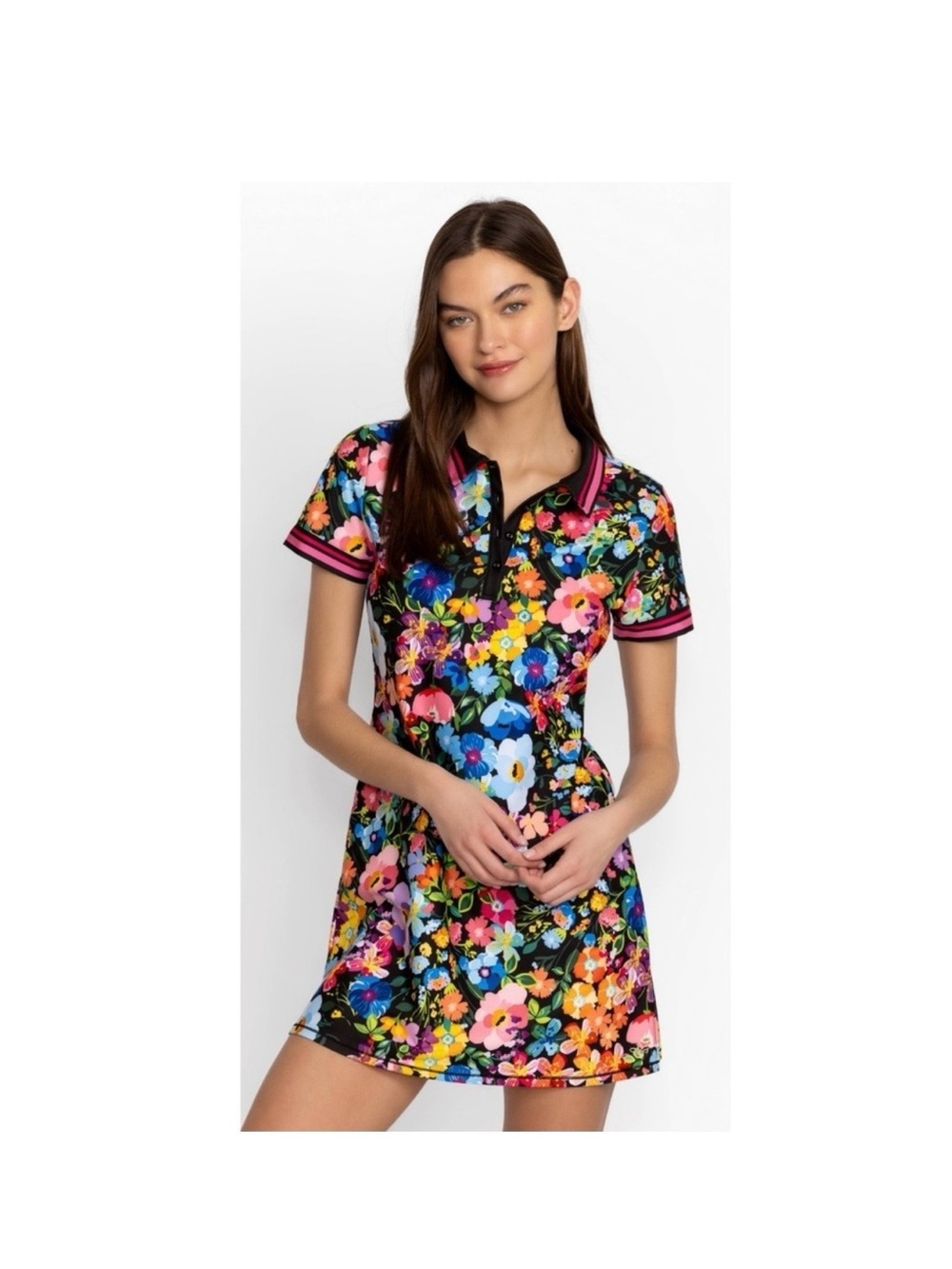 Johnny Was Wild Bloom Bee Active Polo Tennis Dress - NWT large